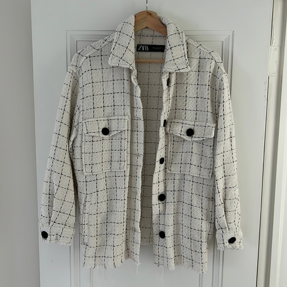Zara tweed shacket